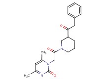 4,6-dimethyl-1-{2-oxo-2-[3-(phenylacetyl)-1-piperidinyl]ethyl}-2(1H)-pyrimidinone