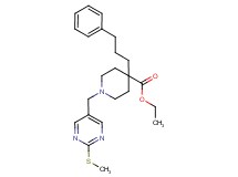 ethyl 1-{[2-(methylthio)-5-pyrimidinyl]methyl}-4-(3-phenylpropyl)-4-piperidinecarboxylate