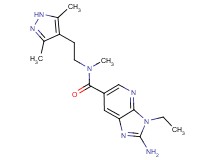 2-amino-N-[2-(3,5-dimethyl-1H-pyrazol-4-yl)ethyl]-3-ethyl-N-methyl-3H-imidazo[4,5-b]pyridine-6-carboxamide