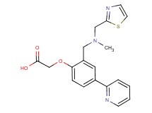(2-{[methyl(1,3-thiazol-2-ylmethyl)amino]methyl}-4-pyridin-2-ylphenoxy)acetic acid