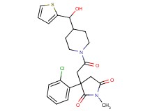 3-(2-chlorophenyl)-3-(2-{4-[hydroxy(2-thienyl)methyl]-1-piperidinyl}-2-oxoethyl)-1-methyl-2,5-pyrrolidinedione
