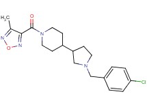 4-[1-(4-chlorobenzyl)-3-pyrrolidinyl]-1-[(4-methyl-1,2,5-oxadiazol-3-yl)carbonyl]piperidine