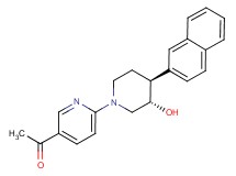 1-{6-[(3S*,4S*)-3-hydroxy-4-(2-naphthyl)piperidin-1-yl]pyridin-3-yl}ethanone
