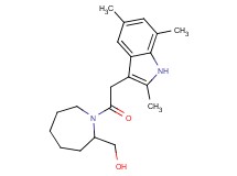 {1-[(2,5,7-trimethyl-1H-indol-3-yl)acetyl]-2-azepanyl}methanol