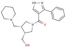[(3R*,4R*)-1-[(3-phenyl-1H-pyrazol-4-yl)carbonyl]-4-(piperidin-1-ylmethyl)pyrrolidin-3-yl]methanol
