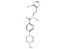N-methyl-4-(4-methylpiperazin-1-yl)-N-[2-(4-methyl-1,3-thiazol-5-yl)ethyl]benzamide
