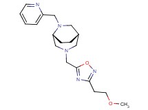 (1S*,5R*)-3-{[3-(2-methoxyethyl)-1,2,4-oxadiazol-5-yl]methyl}-6-(2-pyridinylmethyl)-3,6-diazabicyclo[3.2.2]nonane