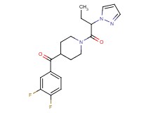 (3,4-difluorophenyl){1-[2-(1H-pyrazol-1-yl)butanoyl]-4-piperidinyl}methanone