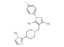 1-{[1-(4-fluorophenyl)-3,5-dimethyl-1H-pyrazol-4-yl]methyl}-4-(1-methyl-1H-imidazol-2-yl)piperidine