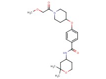 N-(2,2-dimethyltetrahydro-2H-pyran-4-yl)-4-{[1-(methoxyacetyl)-4-piperidinyl]oxy}benzamide