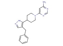 6-[4-(4-benzyl-1H-pyrazol-5-yl)piperidin-1-yl]pyrimidin-4-amine