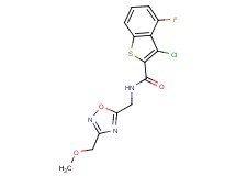 3-chloro-4-fluoro-N-{[3-(methoxymethyl)-1,2,4-oxadiazol-5-yl]methyl}-1-benzothiophene-2-carboxamide