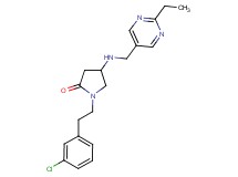 1-[2-(3-chlorophenyl)ethyl]-4-{[(2-ethyl-5-pyrimidinyl)methyl]amino}-2-pyrrolidinone