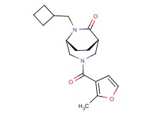 (1S*,5R*)-6-(cyclobutylmethyl)-3-(2-methyl-3-furoyl)-3,6-diazabicyclo[3.2.2]nonan-7-one