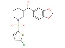 1,3-benzodioxol-5-yl{1-[(5-chloro-2-thienyl)sulfonyl]-3-piperidinyl}methanone