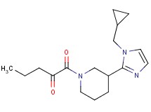 1-{3-[1-(cyclopropylmethyl)-1H-imidazol-2-yl]-1-piperidinyl}-1-oxo-2-pentanone