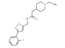 2-(1-ethyl-4-piperidinyl)-N-{[3-(2-fluorophenyl)-5-isoxazolyl]methyl}acetamide