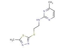 4-methyl-N-{2-[(5-methyl-1,3,4-thiadiazol-2-yl)thio]ethyl}-2-pyrimidinamine