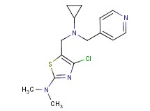 4-chloro-5-{[cyclopropyl(pyridin-4-ylmethyl)amino]methyl}-N,N-dimethyl-1,3-thiazol-2-amine