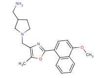 1-(1-{[2-(4-methoxy-1-naphthyl)-5-methyl-1,3-oxazol-4-yl]methyl}pyrrolidin-3-yl)methanamine