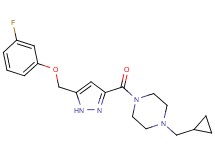 1-(cyclopropylmethyl)-4-({5-[(3-fluorophenoxy)methyl]-1H-pyrazol-3-yl}carbonyl)piperazine