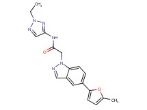 N-(2-ethyl-2H-1,2,3-triazol-4-yl)-2-[5-(5-methyl-2-furyl)-1H-indazol-1-yl]acetamide
