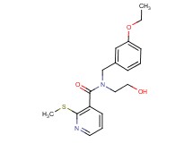 N-(3-ethoxybenzyl)-N-(2-hydroxyethyl)-2-(methylthio)nicotinamide