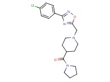 1-{[3-(4-chlorophenyl)-1,2,4-oxadiazol-5-yl]methyl}-4-(1-pyrrolidinylcarbonyl)piperidine