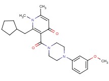 2-(cyclopentylmethyl)-3-{[4-(3-methoxyphenyl)-1-piperazinyl]carbonyl}-1,6-dimethyl-4(1H)-pyridinone