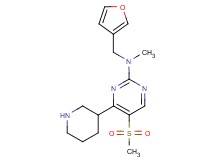 N-(3-furylmethyl)-N-methyl-5-(methylsulfonyl)-4-(3-piperidinyl)-2-pyrimidinamine hydrochloride