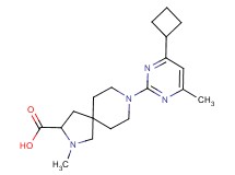 8-(4-cyclobutyl-6-methyl-2-pyrimidinyl)-2-methyl-2,8-diazaspiro[4.5]decane-3-carboxylic acid