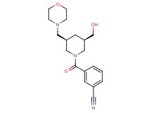 3-{[(3R*,5R*)-3-(hydroxymethyl)-5-(4-morpholinylmethyl)-1-piperidinyl]carbonyl}benzonitrile