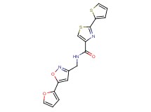 N-{[5-(2-furyl)-3-isoxazolyl]methyl}-2-(2-thienyl)-1,3-thiazole-4-carboxamide