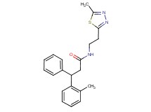 3-(2-methylphenyl)-N-[2-(5-methyl-1,3,4-thiadiazol-2-yl)ethyl]-3-phenylpropanamide
