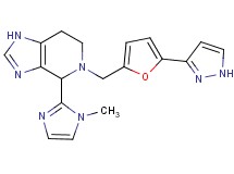 4-(1-methyl-1H-imidazol-2-yl)-5-{[5-(1H-pyrazol-3-yl)-2-furyl]methyl}-4,5,6,7-tetrahydro-1H-imidazo[4,5-c]pyridine
