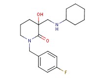 3-[(cyclohexylamino)methyl]-1-(4-fluorobenzyl)-3-hydroxy-2-piperidinone