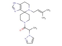 5-(3-methylbut-2-en-1-yl)-1'-[2-(1H-pyrazol-1-yl)propanoyl]-1,5,6,7-tetrahydrospiro[imidazo[4,5-c]pyridine-4,4'-piperidine]