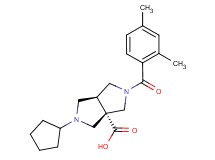 (3aS*,6aS*)-2-cyclopentyl-5-(2,4-dimethylbenzoyl)hexahydropyrrolo[3,4-c]pyrrole-3a(1H)-carboxylic acid