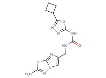 N-(5-cyclobutyl-1,3,4-thiadiazol-2-yl)-N'-[(2-methylimidazo[2,1-b][1,3,4]thiadiazol-6-yl)methyl]urea