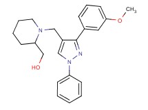 (1-{[3-(3-methoxyphenyl)-1-phenyl-1H-pyrazol-4-yl]methyl}-2-piperidinyl)methanol