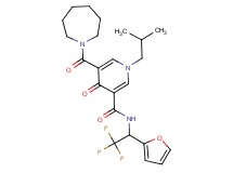 5-(1-azepanylcarbonyl)-1-isobutyl-4-oxo-N-[2,2,2-trifluoro-1-(2-furyl)ethyl]-1,4-dihydro-3-pyridinecarboxamide
