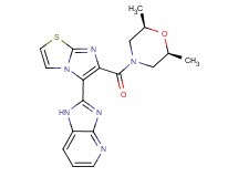 2-(6-{[(2R*,6S*)-2,6-dimethylmorpholin-4-yl]carbonyl}imidazo[2,1-b][1,3]thiazol-5-yl)-1H-imidazo[4,5-b]pyridine