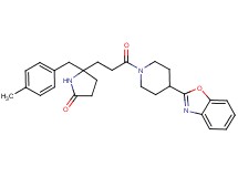5-{3-[4-(1,3-benzoxazol-2-yl)-1-piperidinyl]-3-oxopropyl}-5-(4-methylbenzyl)-2-pyrrolidinone