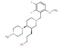 3-[(3R*,4S*)-1-(2,3-difluoro-6-methoxybenzyl)-4-(4-methylpiperazin-1-yl)piperidin-3-yl]propan-1-ol