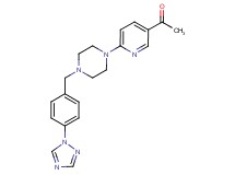 1-(6-{4-[4-(1H-1,2,4-triazol-1-yl)benzyl]piperazin-1-yl}pyridin-3-yl)ethanone