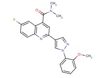 6-fluoro-2-[1-(2-methoxyphenyl)-1H-pyrazol-4-yl]-N,N-dimethylquinoline-4-carboxamide