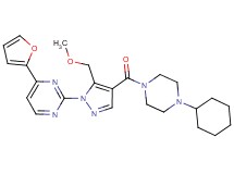 2-[4-[(4-cyclohexyl-1-piperazinyl)carbonyl]-5-(methoxymethyl)-1H-pyrazol-1-yl]-4-(2-furyl)pyrimidine