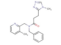 N-benzyl-N-[(3-methylpyridin-2-yl)methyl]-3-(4-methyl-4H-1,2,4-triazol-3-yl)propanamide