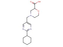 4-[(2-cyclohexyl-5-pyrimidinyl)methyl]-2-morpholinecarboxylic acid