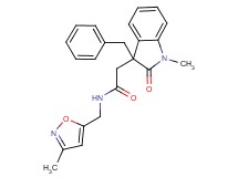 2-(3-benzyl-1-methyl-2-oxo-2,3-dihydro-1H-indol-3-yl)-N-[(3-methylisoxazol-5-yl)methyl]acetamide